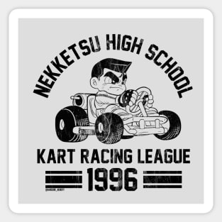 Kunio Kart High School Racing Shirt - Black (Light BG) Sticker